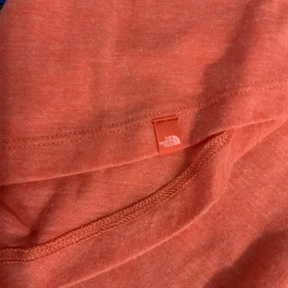 The North Face Womens Sz M Short Sleeve Shirt Orange Top Half Dome Logo‎ - Picture 9 of 10